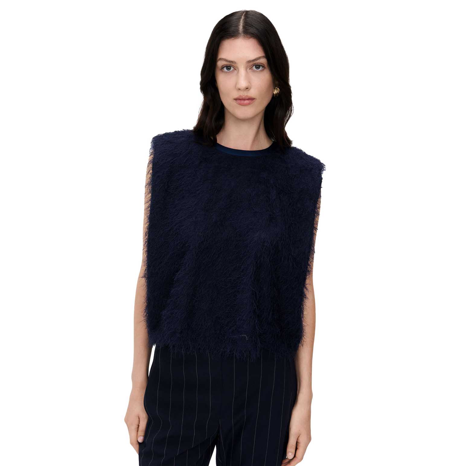 Veronika Maine Eyelash Fringe Top